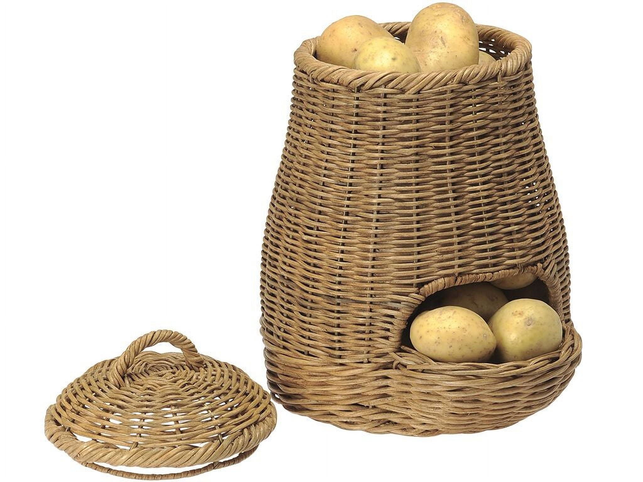 Kouboo Wicker Potato & Onion Basket Fruit & Vegetable Storage Basket, Basket For Countertop, Kitchen, Small