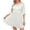 White, variant on Staron Women's Casual Party Sequin Dress Loose Waist Short Sleeve Round Neck Solid Color A-Line Cocktail Evening Dress, Rose Gold S