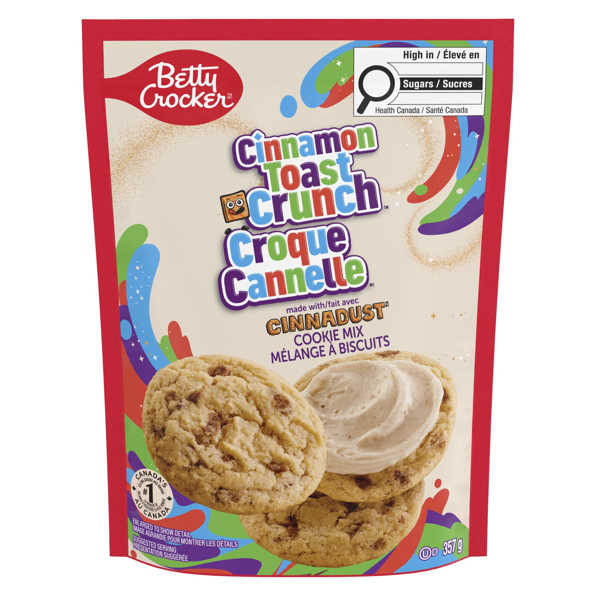 Betty Crocker Croque CannelleMC fait avec Cinnadust Mélange à biscuits 357 g