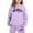 Purple, variant on lnmuld Two Piece Outfits Stylish Girls Winter Outfits Set Casual Printed Hooded Sweatshirt Ensemble for with Easy Care Instructions Solid Color Size:8-9 Years