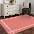 thumbnail image 3 of Pure Coral Red Runner Rug 2.7x5 FT, Non Slip Entryway Carpet, Simple Solid Color Washable Soft Floor Carpet Entrance Mat Non-Shedding Throw Rug for Hallway Laundry Room Bedside, 3 of 9