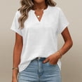 thumbnail image 4 of Resicozy Womens Summer Tops Short Sleeve Basic Casual V Neck T Shirts Trendy Lightweight 2026 White M, 4 of 7