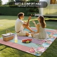 thumbnail image 4 of Easter Bunny Outdoor Rug for Patio/Deck/Porch, Non-Slip Large Area Rug 5 x 8 Ft, Cute Rabbit Eggs Flowers Colorful Wood Plank Indoor Outdoor Rugs Washable Area Rugs, Camping Rug Carpet Runner, 4 of 8