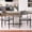 Black+Gray, variant on Resenkose Ergonomic Upholstered Dining Chair with Gold Trim Armrests, Sturdy Black Metal Frame Support Chair for Dining Room, Office, 22"W x 21"D x 30"H Set of 2, Black and Gray