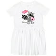 thumbnail image 3 of Inktastic Stealin' Your Heart Cute Raccoon Girls Toddler Dress, 3 of 5
