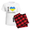 thumbnail image 5 of CafePress - I Love Ukraine Native Ukrainian Flag Pajamas - Women's Short Sleeve Print T-Shirt and Pants Light Cotton Pajama Set, 5 of 7