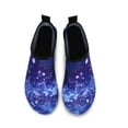 thumbnail image 3 of Men and Women a Slip On Barefoot Quick-Dry Beach Aqua Yoga Water Shoes (Moon Sky/Navy, 11.5-12.5 Men), 3 of 8