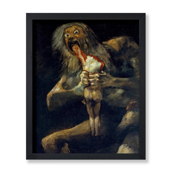 Vintage Goya Poster Retro Saturn Devouring His Son Print Mythology Art Gothic Home & Office Wall Decor
