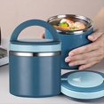 thumbnail image 2 of Soup Vacuum for Hot Food, 1000 Ml Food Flask Stainless Steel Vacuum Insulated Food Jars with Handle Hot Container Vacuum,1 x thermos bottle,blue, 2 of 6