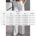 thumbnail image 2 of Cutuoiiu Women's Casual Solid Color Wide Leg Pants High Waist Straight Trousers with Pockets for Work Office Daily Wear, 2 of 7