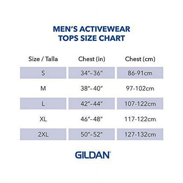 Gildan unisex crewneck sweatshirt size chart sale