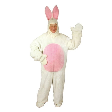 White and Pink Bunny Suit Men Adult Halloween Costume -