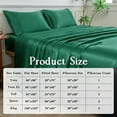 thumbnail image 2 of LIFCOM Satin Sheets Set King Size Dark Green,4Pcs Luxury Silky Bedding Set with 15 Inches Deep Pocket for Mattress, 2 of 6