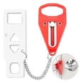 thumbnail image 2 of Portable Door Lock Double Hole Security Door Locker Safety Latch Metal Lock Home Room Hotel Anti, 2 of 6