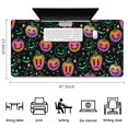 thumbnail image 5 of Long Mouse Pads for Desk,Neon Halloween Pumpkins Pattern Desk Mats on Top Of Desks, Desk Mouse Pad Extra Large with 3mm Non-Slip Base and Stitched Edge for Gaming,Office,Work,Home 47.3x23.6in, 5 of 5