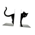thumbnail image 4 of Figura decorativa de gato sujetalibros, escultura de gato negro, tope para libros pesados. B, 4 of 8