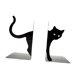 thumbnail image 4 of Sujetalibros decorativos, soporte metálico para libros, escultura negra para libros pesados, figura B, 4 of 8