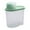 Green, variant on Clear Airtight Cereal Storage Containers - 1.9L BPA-Free Food Canisters with Lids & Pour Spouts - Ideal for Rice, Flour, Sugar, Grains, Baking Supplies & Pet Food Organization
