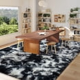 thumbnail image 2 of Janvonne 6x9 Fluffy Shag Area Rug,Ultra Soft Plush Fuzzy Shaggy Carpet for Living Room Bedroom, Non-Slip Floor Rug for Kids Girls Room Nursery, Tie-dye Black and White, 2 of 8