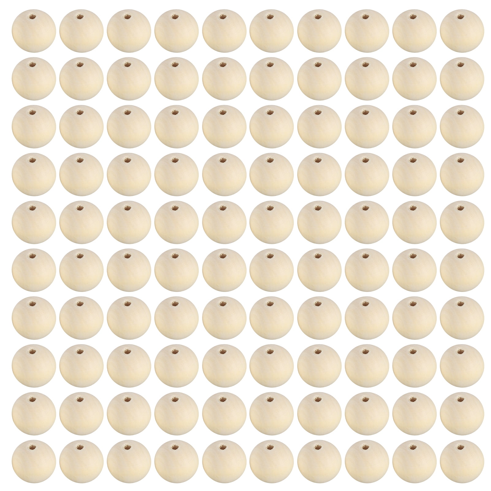 Zerodis 100x 25MM Wooden Beads Round Decor Wood Beads For Jewelry Making DIY Crafting