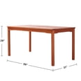 thumbnail image 2 of JERFIT 6-Person Eucalyptus Wood Outdoor Dining Table with Umbrella Hole, 59x31-Inch Rectangular Patio Table in Natural Brown Finish, Weather-Resistant, 2 of 6