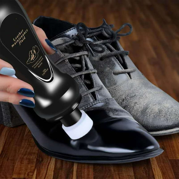 YoGold Liquid Shoe Polish Maintenance Leather Shoe Care Feel Up Color Colorless Leather Shoe Polish For High-Gloss Instant Shoe Shine & Protect Black