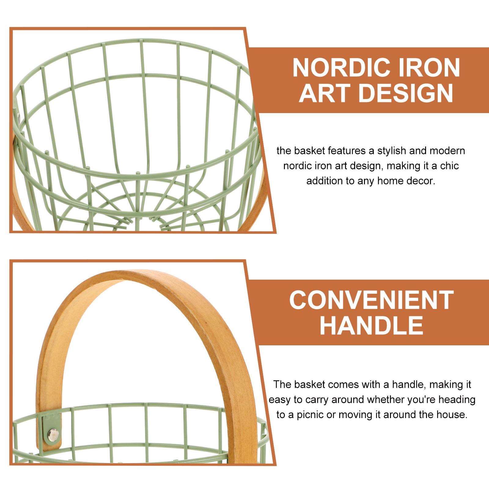 IDEANATEGRATE 1Pack Metal Basket Counter Egg Holder Iron Egg Holder Ceramic Egg Holder For Fresh Eggs In The Kitchen