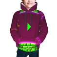 thumbnail image 5 of Lsque Geometry Dash Patten Youth Hoodie Sweatshirt Pullover with Kangaroo Pocket Boys and Girls Hoodie Warm Hoodie for Kids, 5 of 8