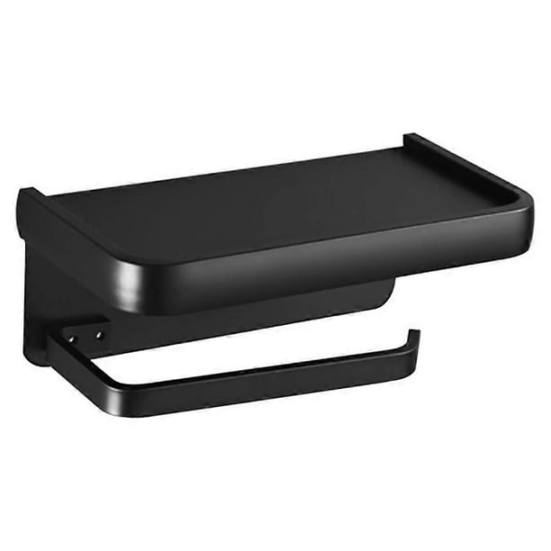 Toilet Room Phone Shelf Bathroom Wall Mounted Storage Rack Aluminium Simple Style 1Set