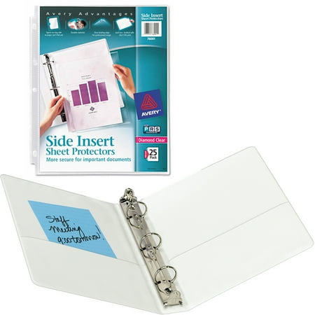5 1 2 X 8 1 2 Page Protectors Avery Secure Side-Load Sheet Protectors, Heavy Gauge, Letter, Diamond Clear, 25-Pack and Avery Mini 1