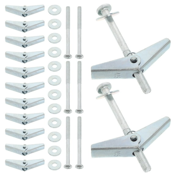 Hemoton 30pcs Petal Expansion Screw Anchors for Drywall Airplane Expansion Bolts for Fiber Gypsum Board Wall Screw Anchors for Home Decor M5