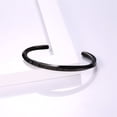 thumbnail image 3 of [Clearance]Twist Bangle Engraved Inspirational Quote Open Bangle for Men Women Gold Plated/Black Stainless Steel Cuff Bracelets Statement Jewelry, 3 of 6