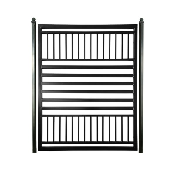 ALEKO PGBARC Yard Garden Barcelona Style Steel Pedestrian Gate Black