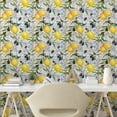 thumbnail image 2 of Ambesonne Citrus Peel & Stick Wallpaper for Home, Exotic Olive Garden Print, 13"x36", Mustard Dark Indigo White, 2 of 5