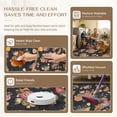 thumbnail image 2 of PureCozy 9'x12' Large Area Rugs for Living Room Floral Farmhouse Bedroom Dining room Office Soft Washable Non-slip Black Rugs Carpets, Black, 2 of 7