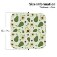 thumbnail image 2 of Kdxio Green Avocado Funny Coasters,4 Pcs Leather Coasters,Housewarming Gifts,Protect Furniture from Water Marks Scratch and Damage, 2 of 8