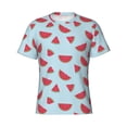 thumbnail image 3 of Naloa Watermelon Men's T-Shirt Sport T-shirt Men's Basic Tee Casual Men's Shirt, Round Neck, Short Sleeves - Large, 3 of 5