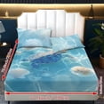 thumbnail image 6 of Xoenoiee Blue Turtle Seashell Print 3-Piece Bedding Set, Fitted Sheet with Pillowcases, Soft Comfort Breathable Bedding Set (1 Fitted Sheet+2 Pillowcases), Twin XL Size, 6 of 7
