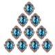 thumbnail image 5 of 10 piezas de diamantes de imitación de cristal con parte trasera plana para decorar tarjetas, fundas de teléfono y otros artículos. 30x25mm, 5 of 9