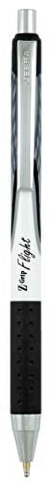 Zebra Pen Z-Grip Flight Retractable Ballpoint Pens, Bold Point, 1.2 mm, Black Ink, 12 Count