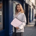 thumbnail image 4 of FORMRS 13"-13.3" Laptop Sleeve Protective Case Soft Carrying Quilted Computer Bag Cover, Pink Checkered Heart, 4 of 4