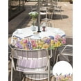 thumbnail image 4 of Spring Floral Outdoor Tablecloth - 54x54 Inch Square Dining Table Cover, Summer Birds Botanical Fence Waterproof Outdoor Table Cloth with Umbrella Hole & Zipper for Picnic/Patio/Party, 4 of 5
