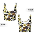 thumbnail image 5 of Lsque Black Cow Sunflowers Printed Women'S Sports Bra, Compression, Moisture Wicking, High-Impact Sports Bra For Women,Supportive sports bra-Large, 5 of 9