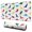 White Colorful Dinosaurs, variant on Long Mouse Pads for Desk,White Colorful Dinosaurs Silhouette Desk Mats on Top Of Desks, Desk Mouse Pad Extra Large with 3mm Non-Slip Base and Stitched Edge for Gaming,Work,Home 31.5"x11.8"