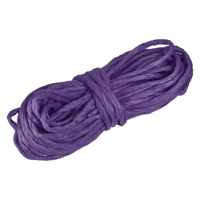 Corde d'Emballage en Papier Raphia 16,4 Yards Corde/corde/corde Torsadée Fait Main Violet Foncé