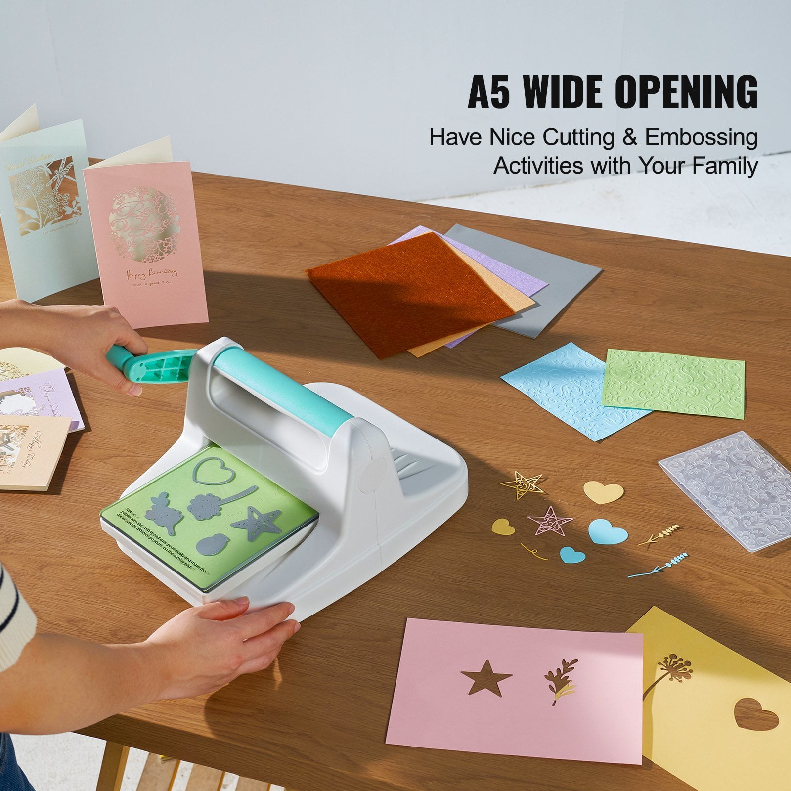 DIY Craft Die Cutting Machine, 6 Inch Opening for Embossing, Stamping, Scrapbooking – Manual Art Craft Tool