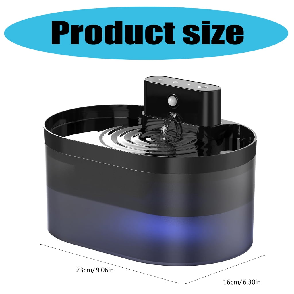 Automatic Cats Water Dispenser 74Oz/2.2L Battery Operate Pet Fountain with Motion Sensors Great for Busy Pet Owners