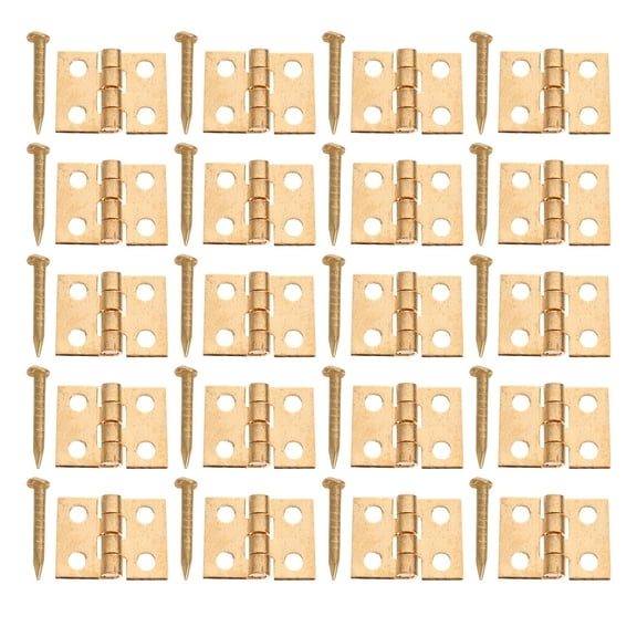 1 set of Mini Hinges Retro Butt Hinges Replacement Hinge Screws DIY Supplies