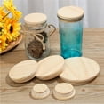 thumbnail image 3 of XKHHLH Bamboo Lids for Glass Cups, Reusable Wooden Storage Lids with Labels & Silicone Seal for Yogurt Glass Jars, Regular Mouth Lids for Ball/Mason Jars, 3 of 8