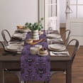 thumbnail image 3 of Cotton Linen Dining Table Runner Halloween Grimace Haunted Mansion Pattern Non-Slip Heat Resistant Table Runners for Family Dinner Kitchen Table,13x70 Inch, 3 of 7